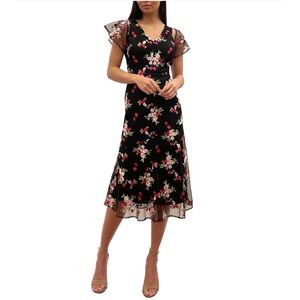 SAM EDELMAN Embroidered Midi Dress | Size 2